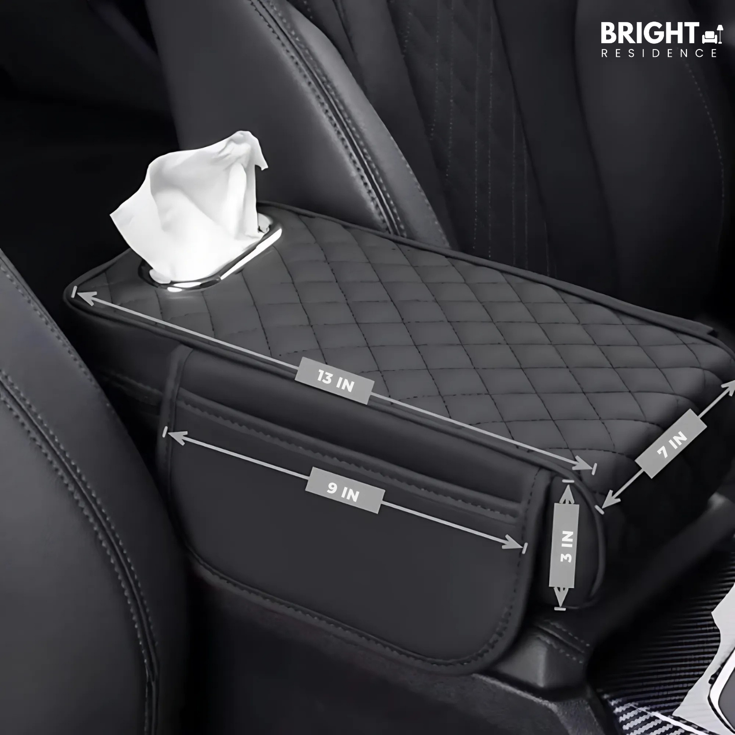 ArmNest™ - Car armrest box with tissue holder