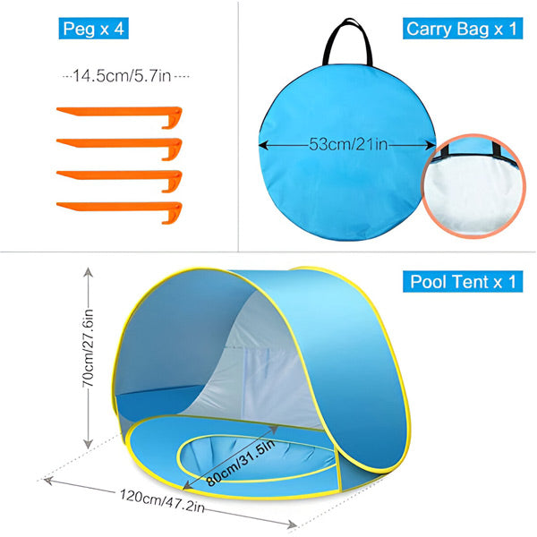 SunNest – 2-in-1 Baby Tent and Pool for Fun and Protection