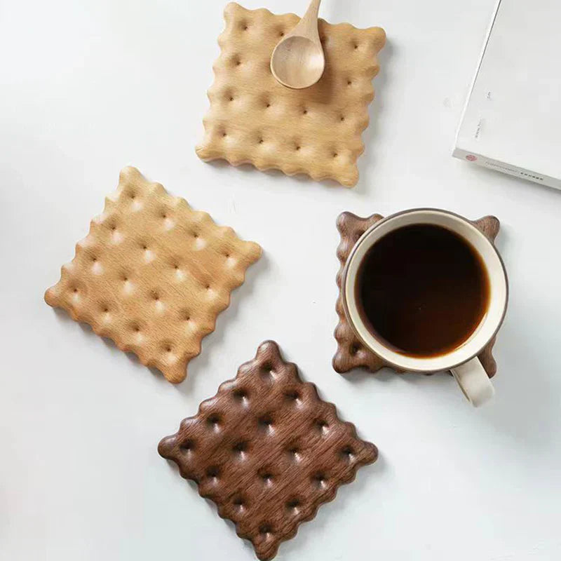 BiscWood™ - Stylish coasters in cookie design!