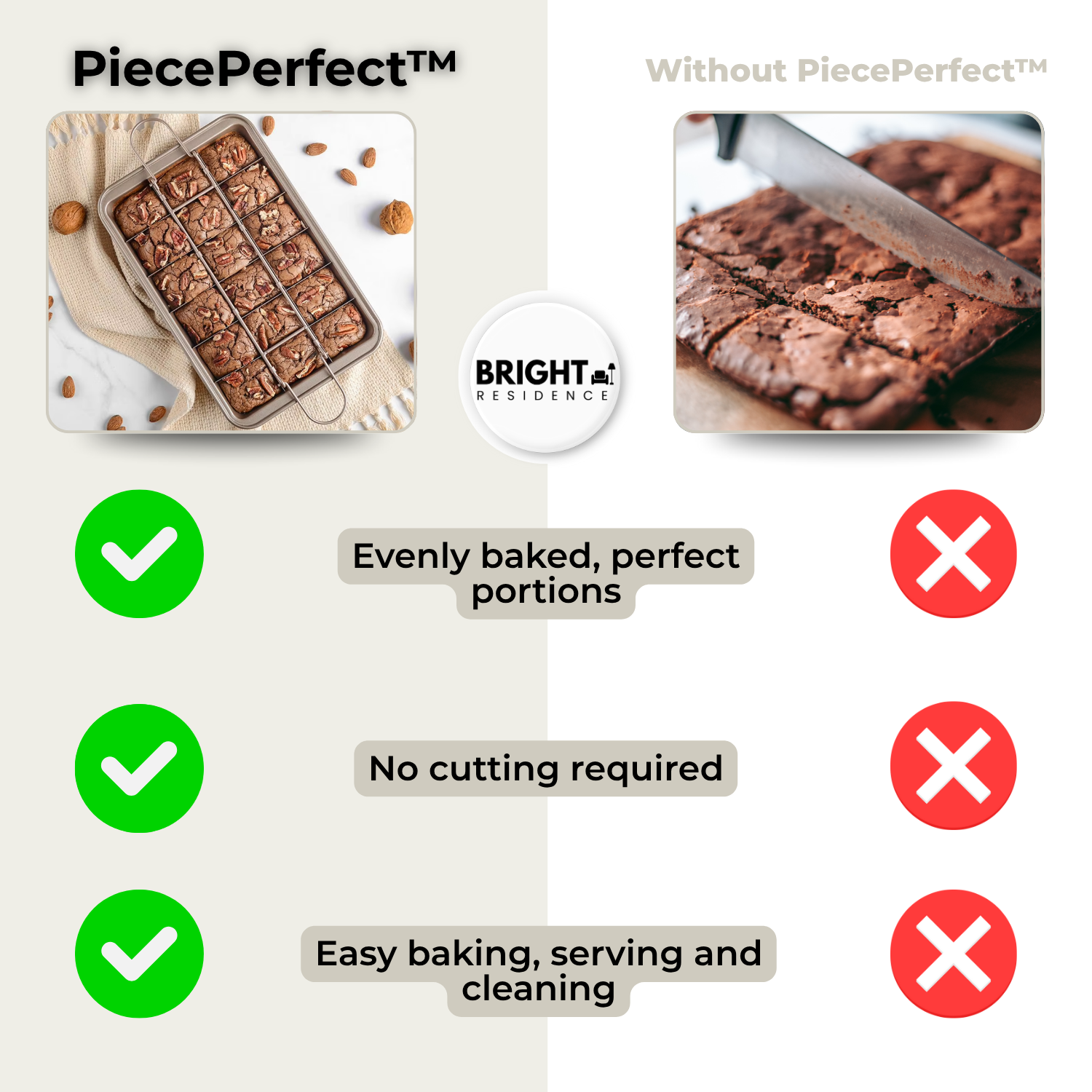 PiecePerfect – Bake and Serve 18 Perfect Cake Slices with Ease