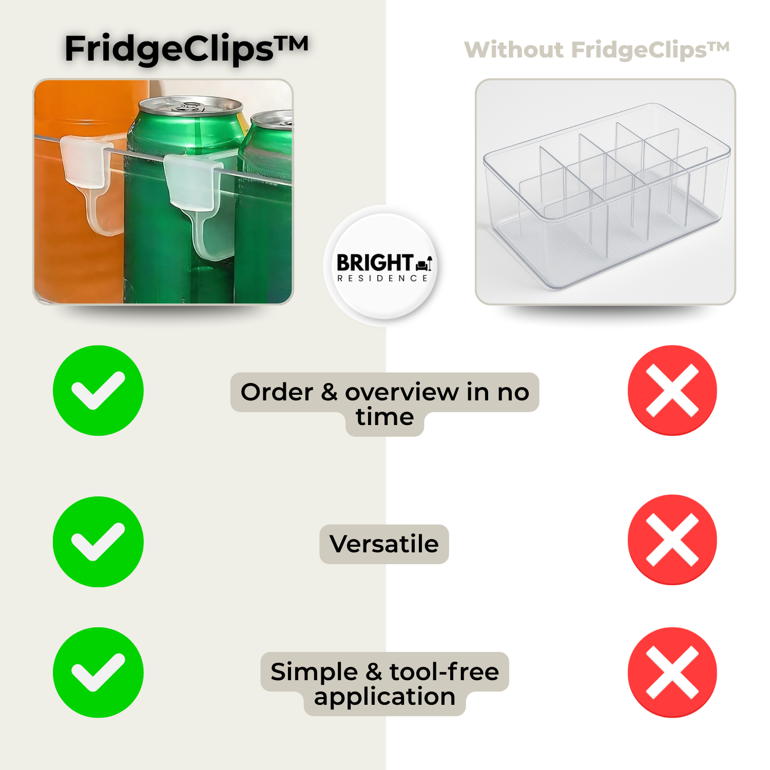 6+6 FREE | FridgeClips - No more chaos in the fridge!