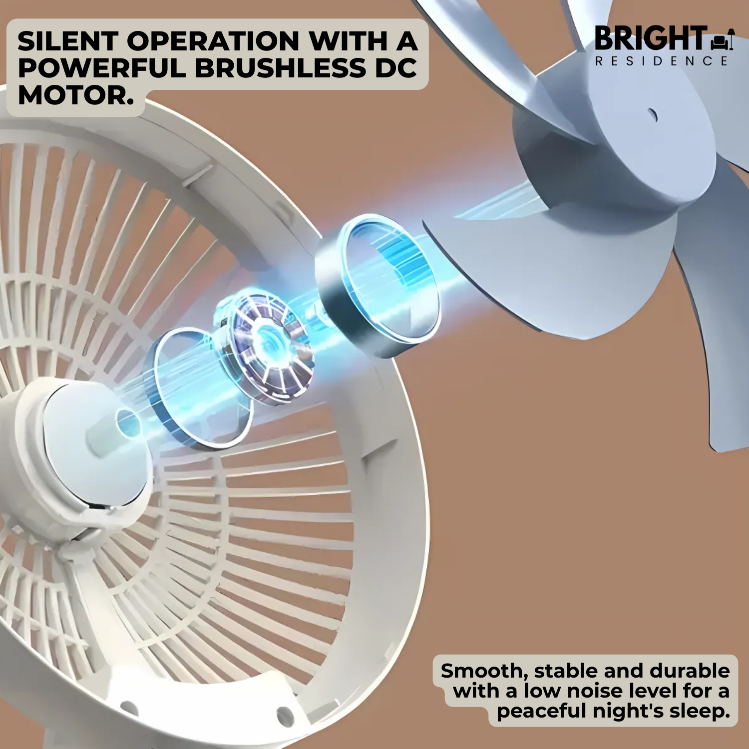 AirSwing - Foldable & Hanging Table Fan with USB & Night Light