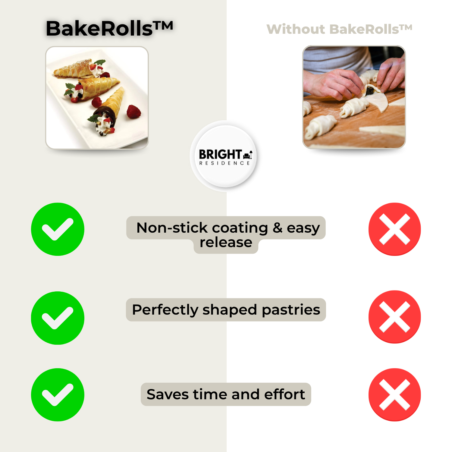 5+5 FREE | BakeRolls™ - Masterful cannoli mold set for the home!