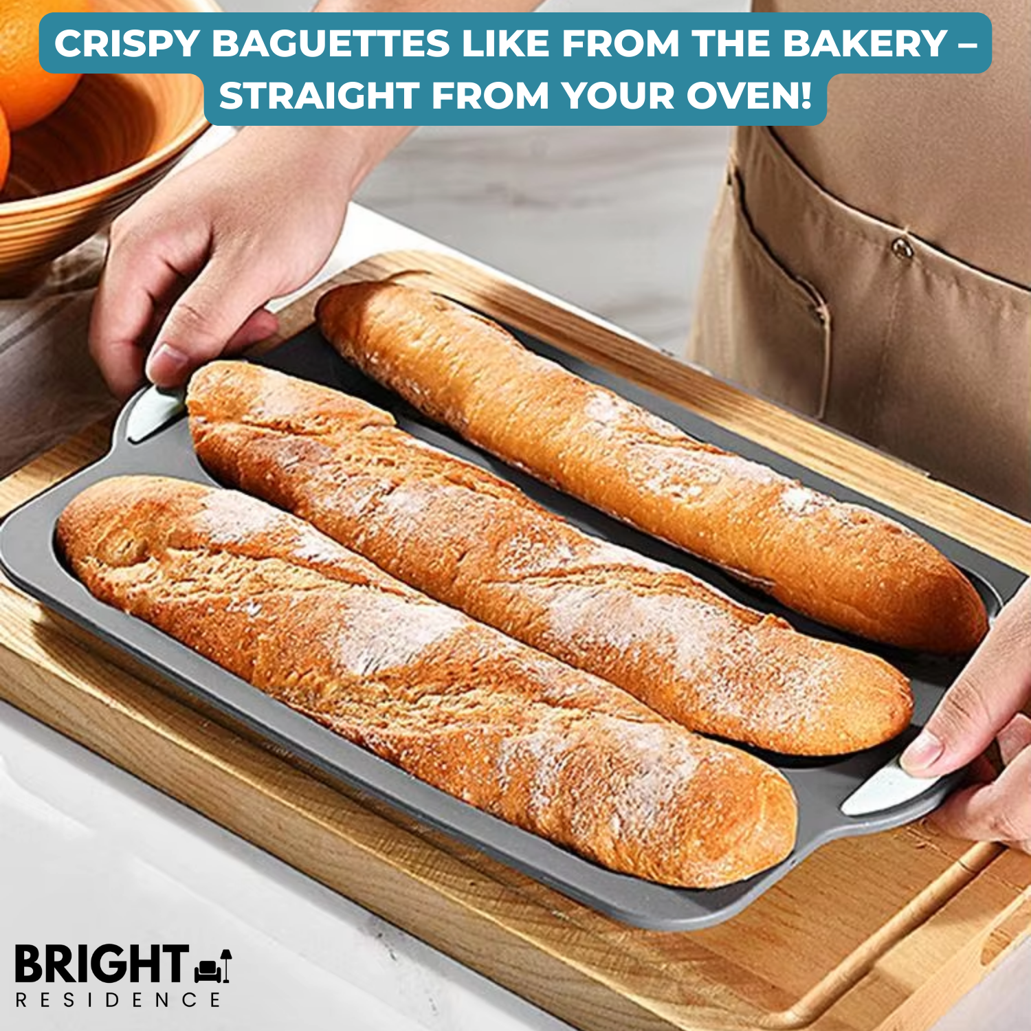 CrustyBake™ - Non-stick baguette baking mold silicone