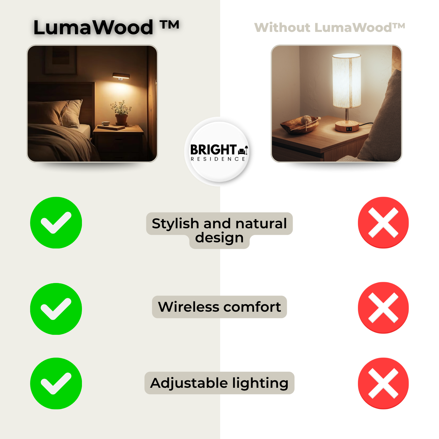 LumaWood - 360° lighting comfort without cable clutter