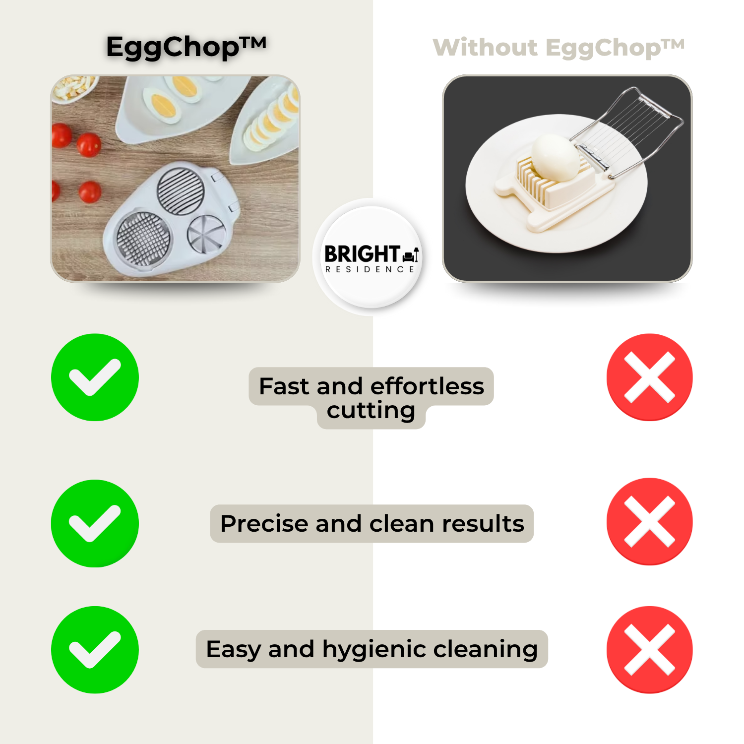 EggChop™ - Multifunctional 3-in-1 egg slicer