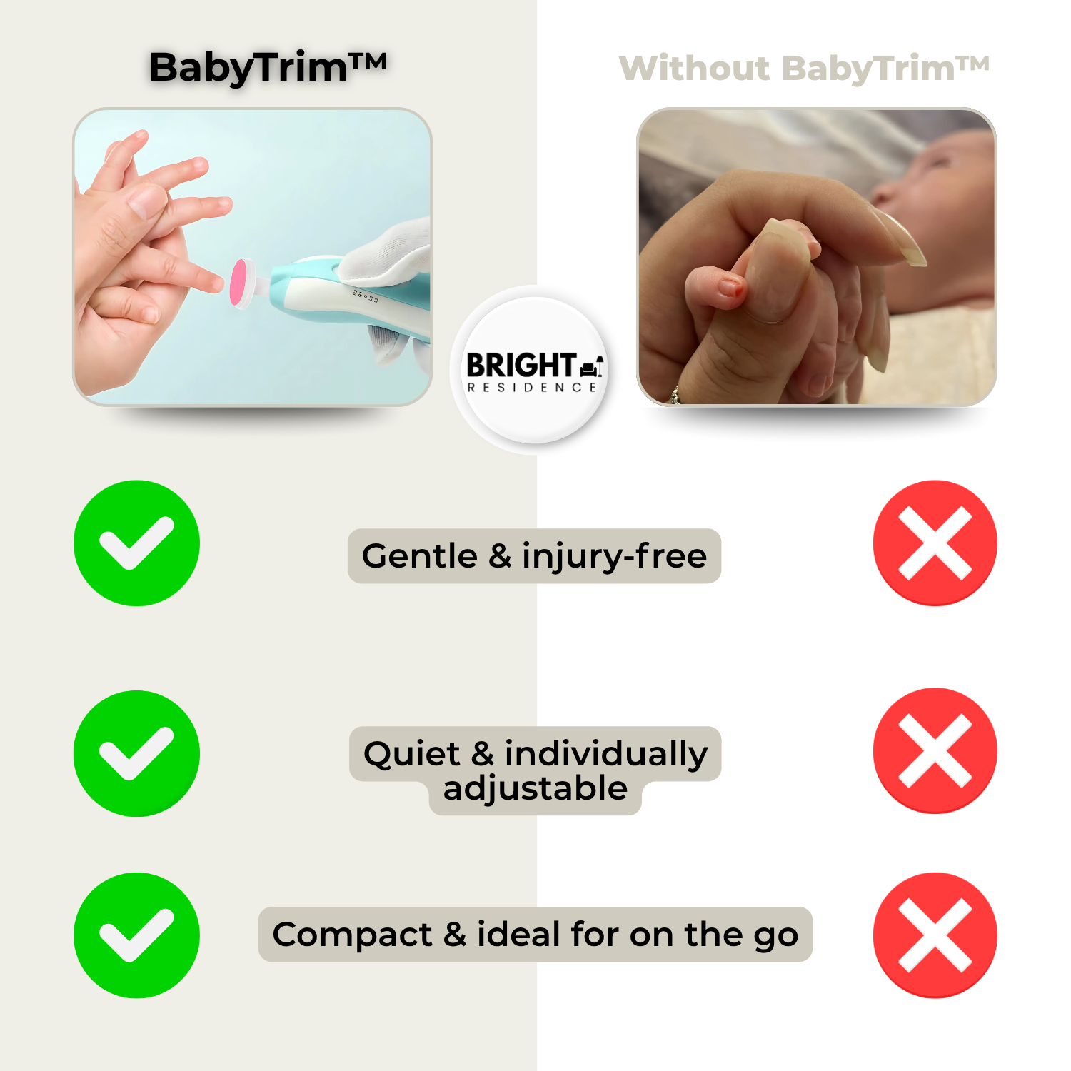BabyTrim - Protects delicate fingers