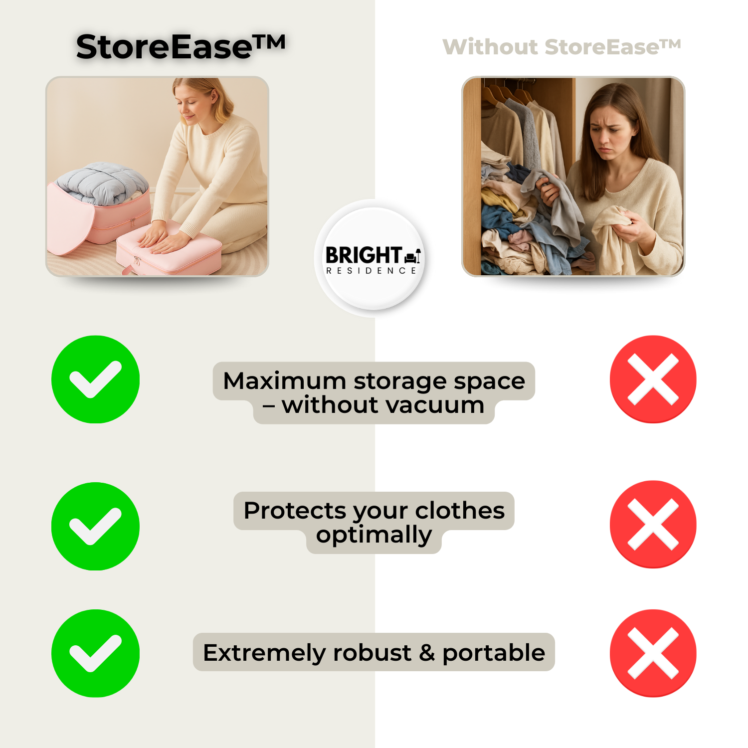 StoreEase - Unlock Extra Space with Our Innovative Compression Bags!