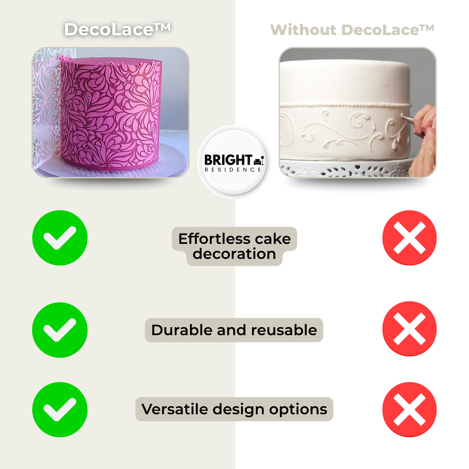 DecoLace™ - DIY cake decorating mold made from lace