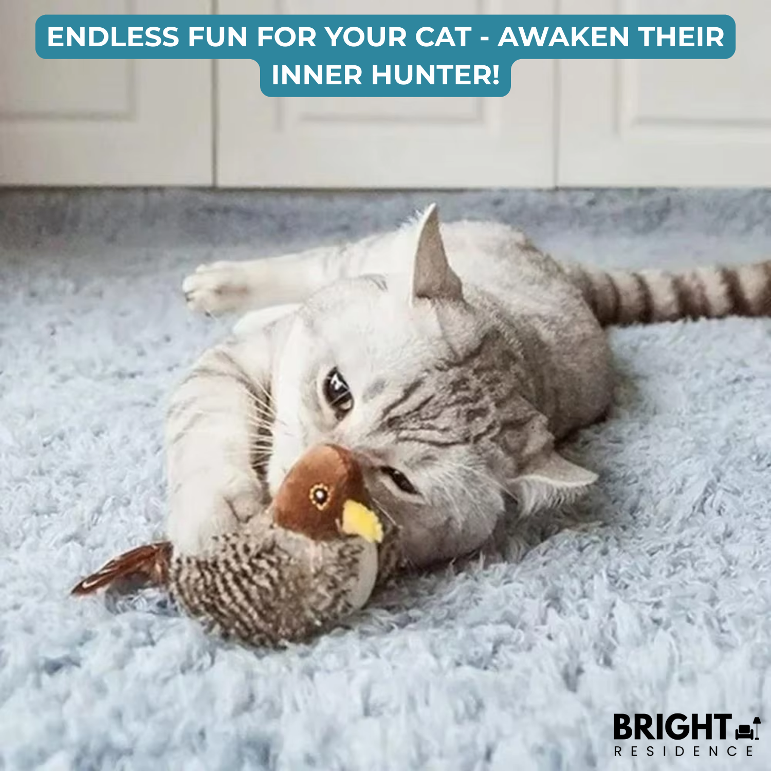 PurrTweet™ - Interactive chirping bird toy for cats