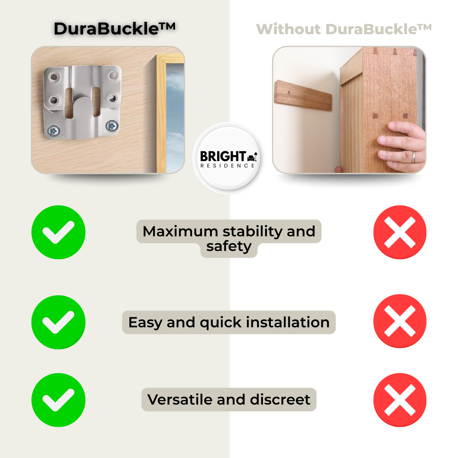 3+3 FREE | DuraBuckle™ - Practical stainless steel suspension buckle