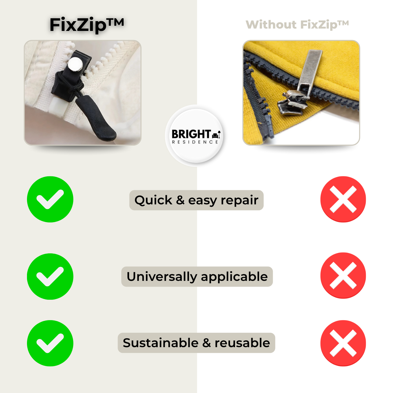 3+3 FREE | FixZip™ - Repairs every broken zipper second