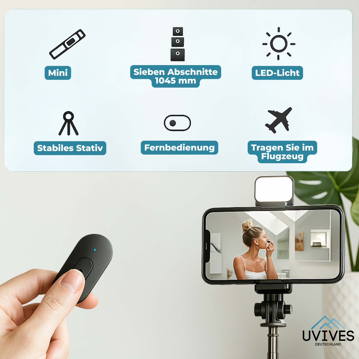 SnapPro – 6-in-1 Bluetooth Selfie Stick for Stunning Photos and Videos