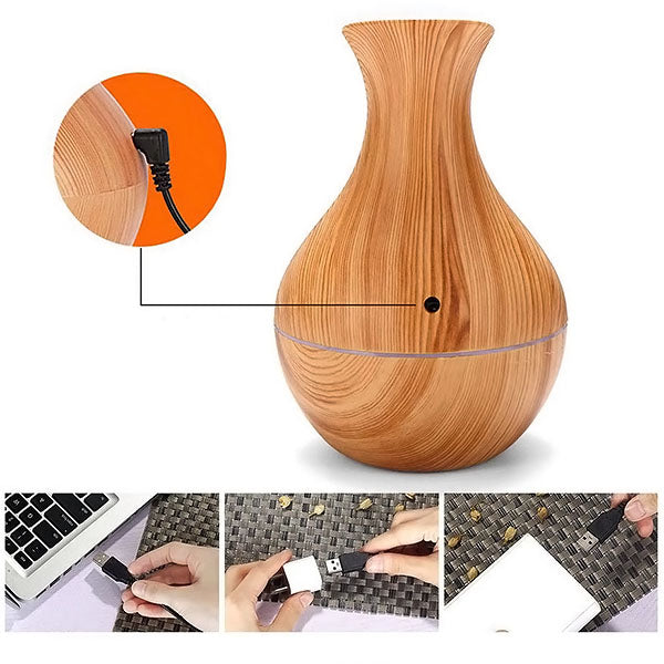 AromaMist – Compact LED Humidifier with Essential Oils