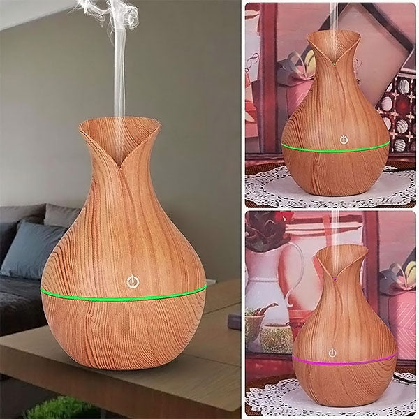 AromaMist – Compact LED Humidifier with Essential Oils