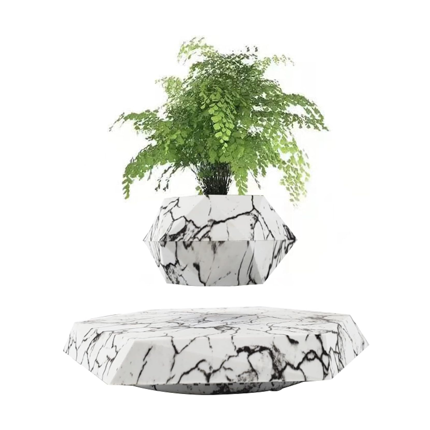 Plantlev – Floating Plant Pot with 360° Rotation for Modern Living