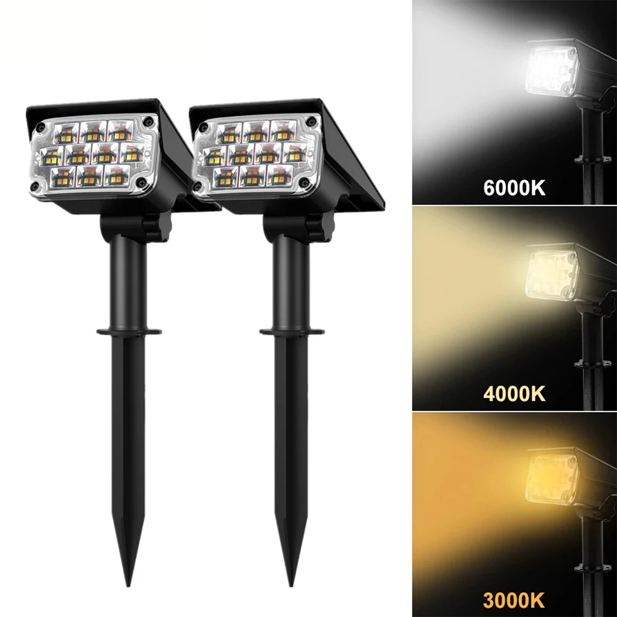 GlowSpike - Wireless solar garden spotlights for atmospheric outdoor lighting