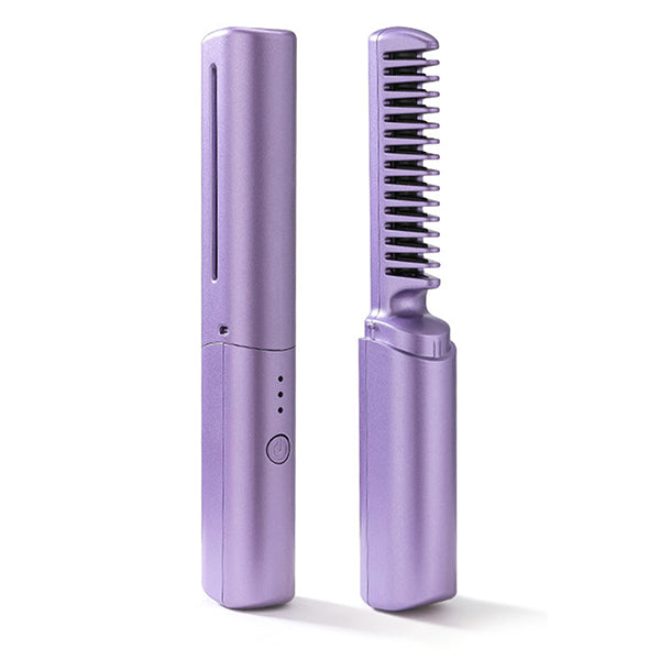 SmoothStyle – Compact Cordless Hair Straightening Comb for On-the-Go Styling
