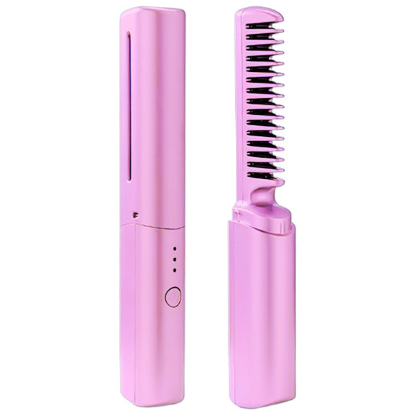 SmoothStyle – Compact Cordless Hair Straightening Comb for On-the-Go Styling