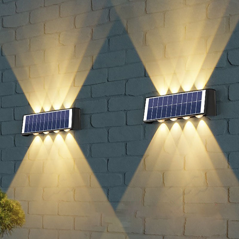 Outdoor Solar Wall Light | Rectangular Sleek Design | Solar LED, Water ...