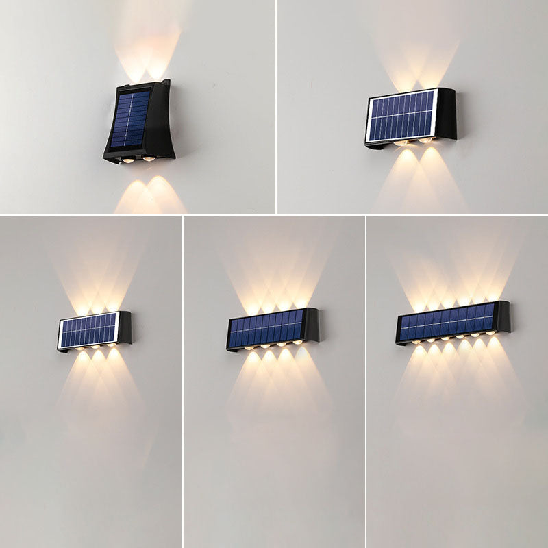 Outdoor Solar Wall Light | Rectangular Sleek Design | Solar LED, Water ...