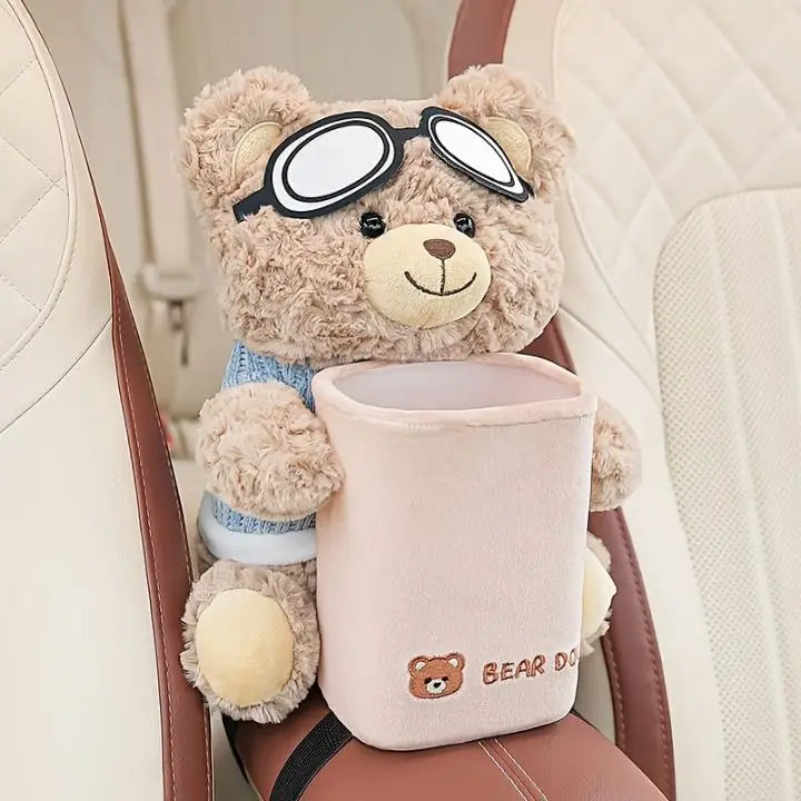 TidyBear – Adorable Car Organizer & Tissue Dispenser for a Neat Ride