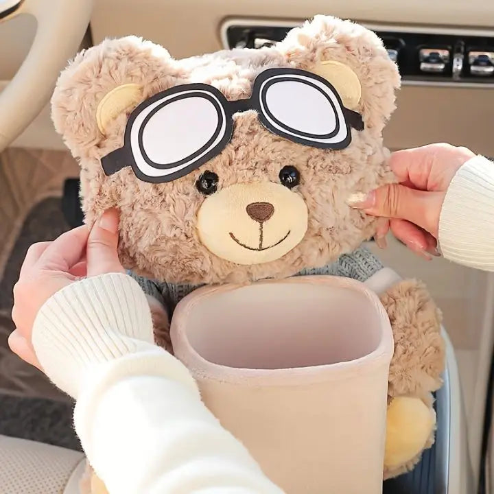 TidyBear – Adorable Car Organizer & Tissue Dispenser for a Neat Ride