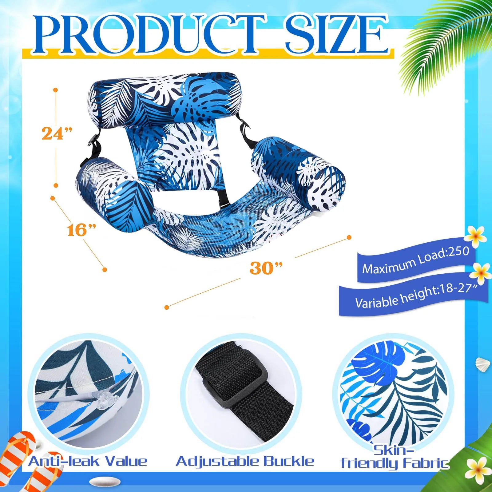AquaLeaf – Tropical Pool Lounge Chair for Ultimate Comfort