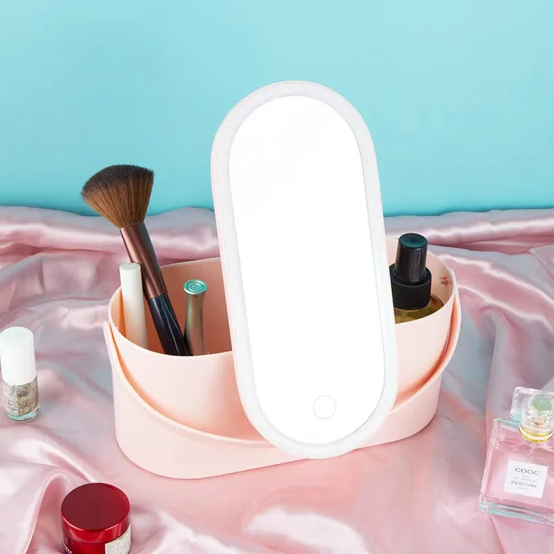 GlamBox – The Makeup Mirror with LED Lighting for On-the-Go Beauty