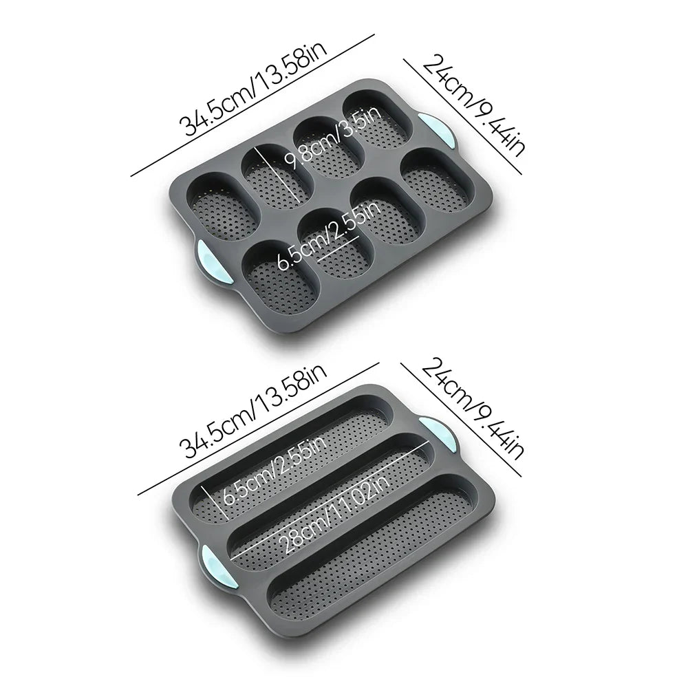 CrustyBake™ - Non-stick baguette baking mold silicone