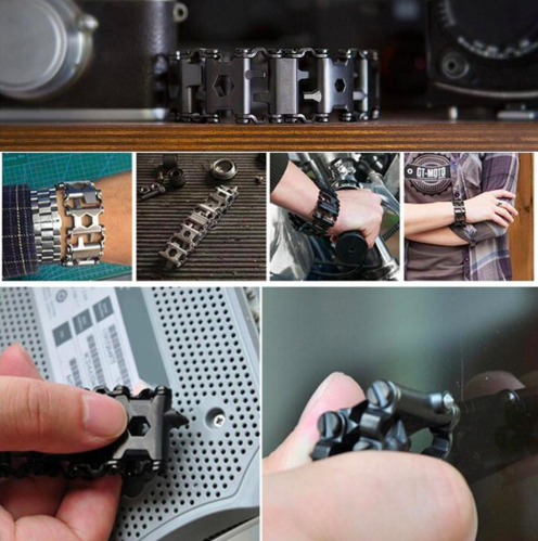 TactiBand - 29-in-1 multi-tool wristband for adventure & everyday use