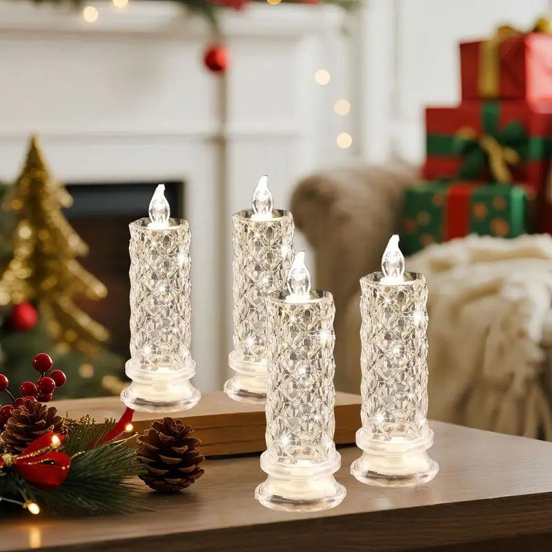 2+2 FREE | CrystalGlow – LED candles with sparkling crystal effect!