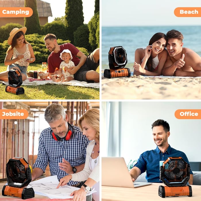 BreezeCamp – The Ultimate 3-in-1 Fan, Light & Power Bank for Outdoor Adventures