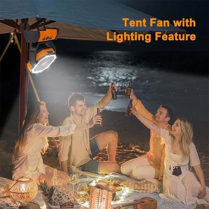BreezeCamp – The Ultimate 3-in-1 Fan, Light & Power Bank for Outdoor Adventures