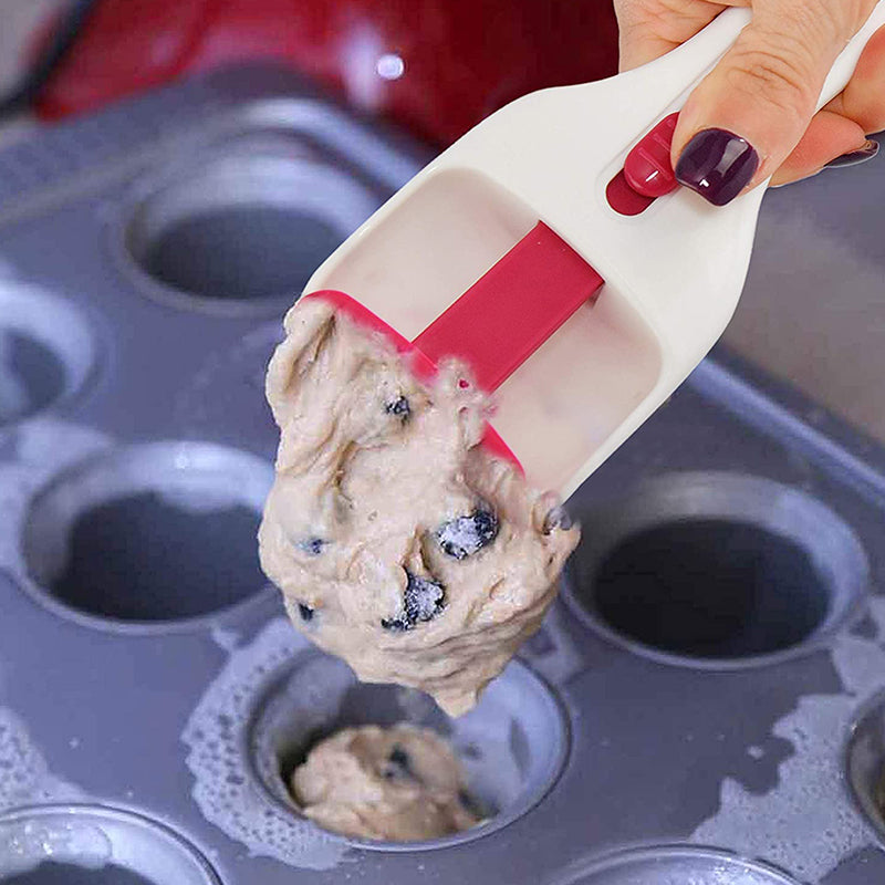 BakeScoop - Non-stick coated cake dispenser spoon