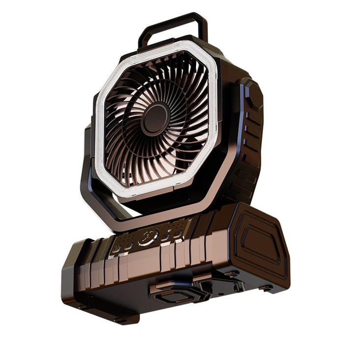 BreezeCamp – The Ultimate 3-in-1 Fan, Light & Power Bank for Outdoor Adventures