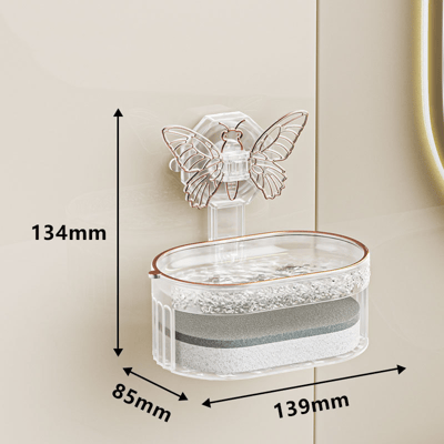 ButterFloat - Stylish butterfly soap dish for bathroom & kitchen