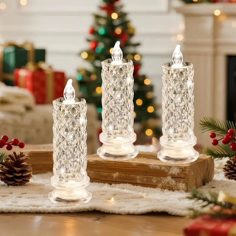 2+2 FREE | CrystalGlow – LED candles with sparkling crystal effect!