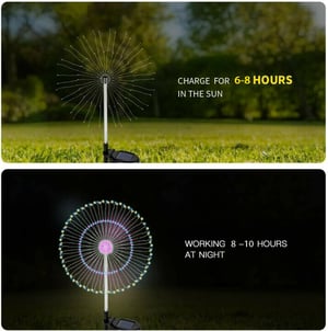 GlowBurst - solar fireworks for your garden - completely without electricity