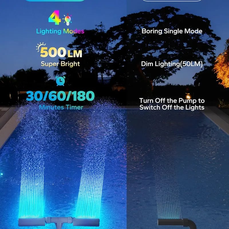 SunSpray – Transform Your Pool into a Glowing Water Show