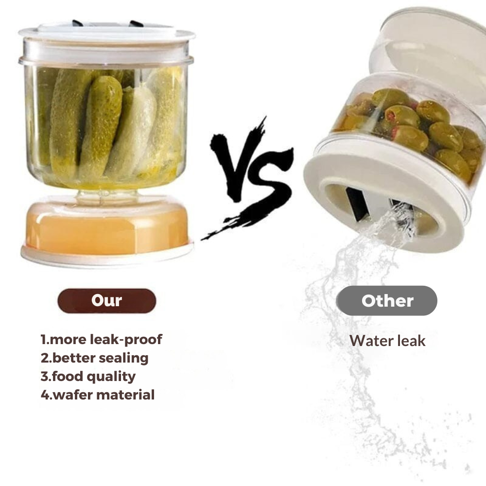 PicklePal™ - Pickle and olive jar container with sieve