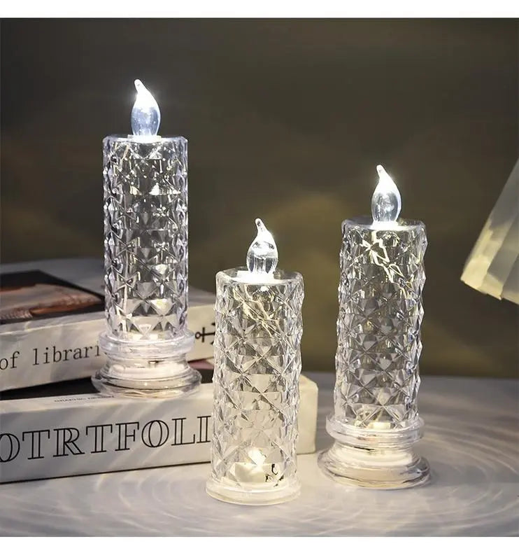 2+2 FREE | CrystalGlow – LED candles with sparkling crystal effect!