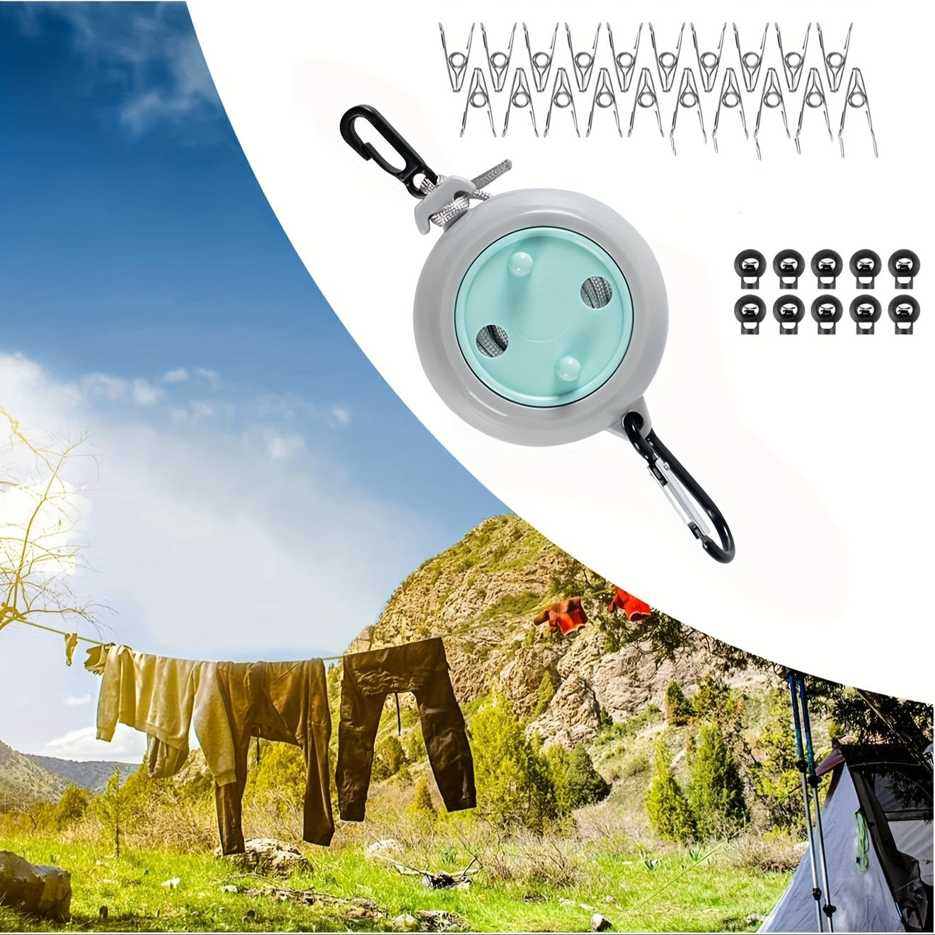 TravelDry Flex – Ultimate Portable Clothesline for Outdoor Adventures