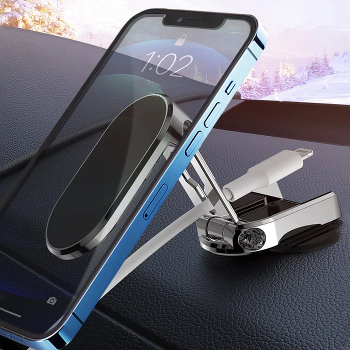 SnapMount – Ultra-Strong Magnetic Car Phone Holder with 360° Rotation
