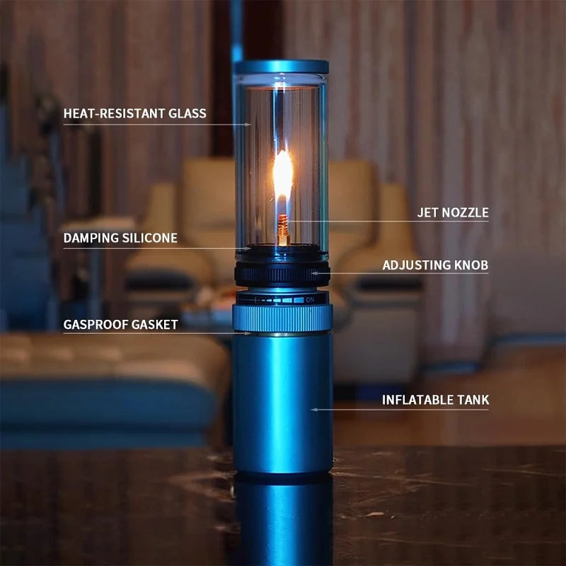 BlazeGlow – Portable Flame Lamp for Outdoor Adventures