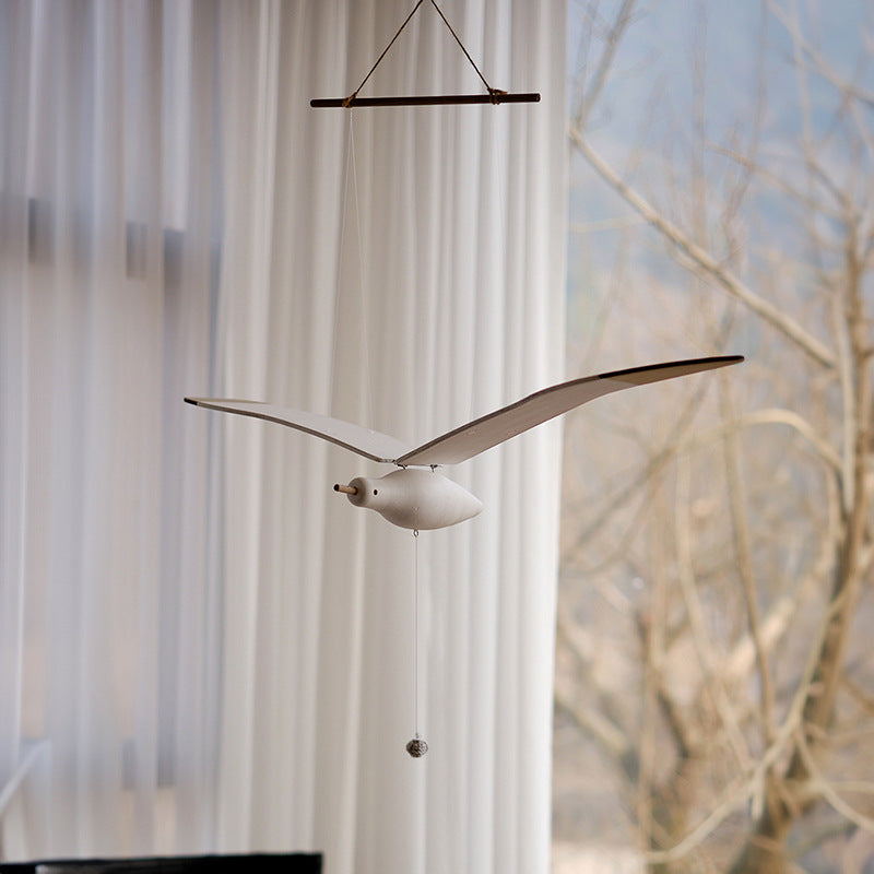 SkyGull™ - Hand-carved seagull with fluttering wings