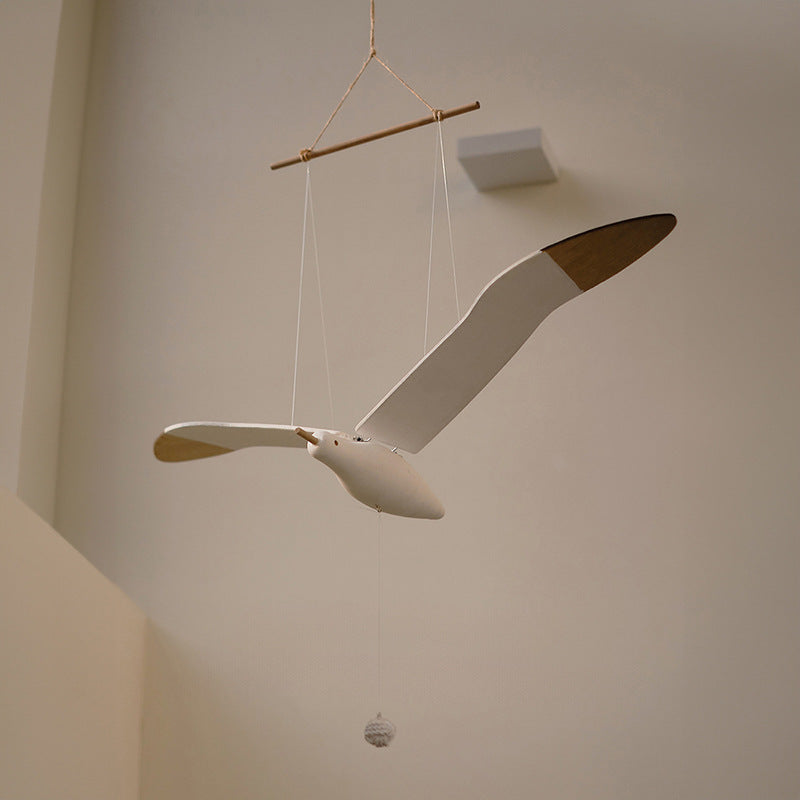 SkyGull™ - Hand-carved seagull with fluttering wings