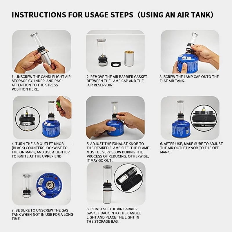 BlazeGlow – Portable Flame Lamp for Outdoor Adventures