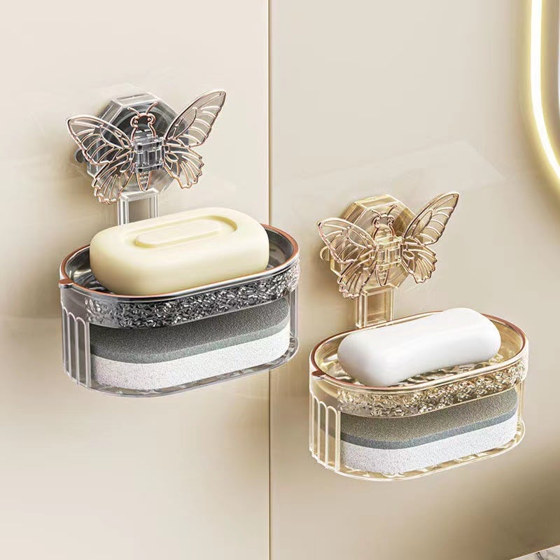 ButterFloat - Stylish butterfly soap dish for bathroom & kitchen