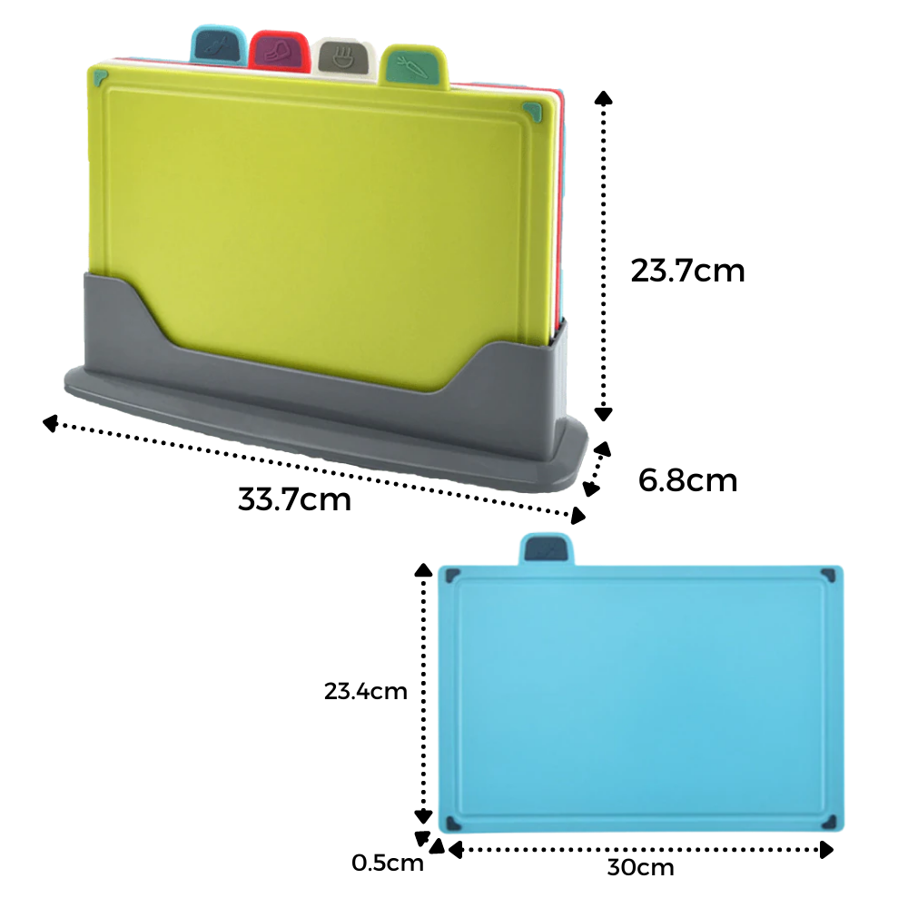 SliceHaven – 4 Cutting Boards for Every Ingredient, Compactly Stored!